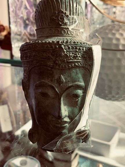 Vintage Asian Crowned Buddha Head