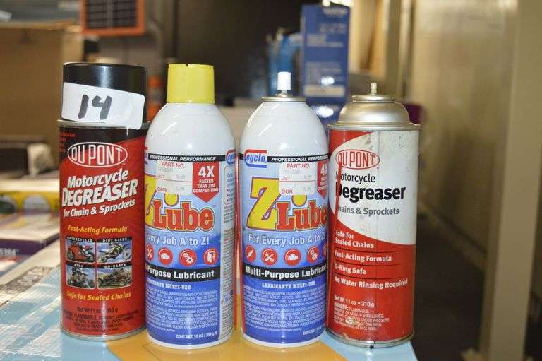OU Point Motorcycle Degreaser for chains & sprockets 11oz &  Z Lube Multiple lubricant 10oz
