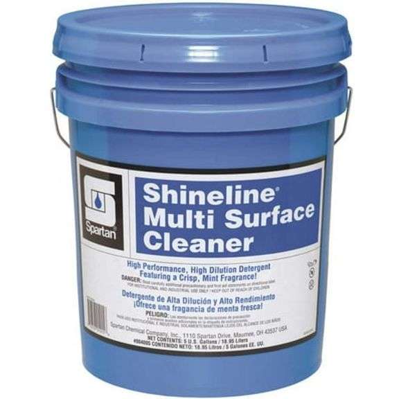 [MSRP: $136.15] Shineline Multi Surface Cleaner 004005 Shineline 5 Gallon Mint Scent Multi-Surface Cleaner Green