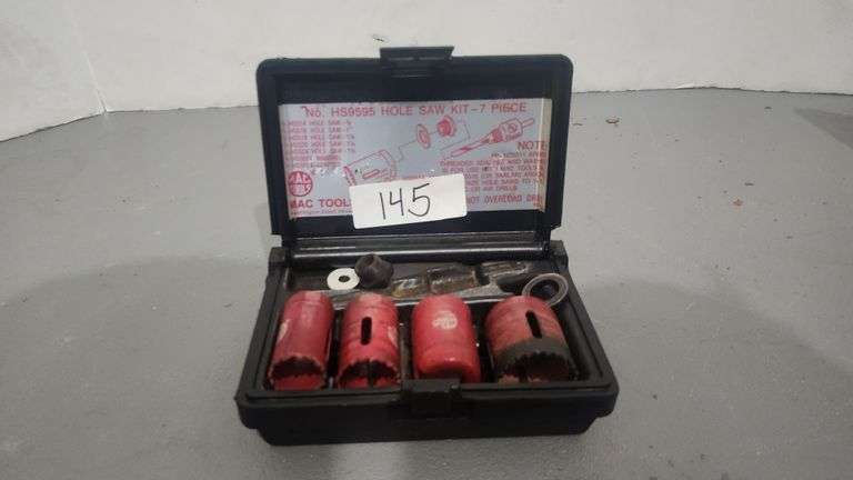 MAC TOOLS 7 PIECE HOLE SAW KIT MODEL HS9595