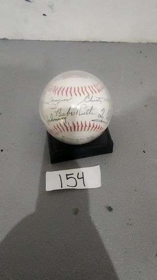 NATIONAL BASEBALL HALL OF FAME 1936 FIRST HALL OF FAME ELECTION SIGNED BALL