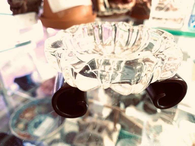 Small Crystal bowl on stand