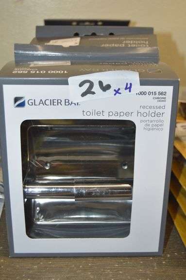 Glacier Bay toilet recessed paper holder 1000015562 chrome
