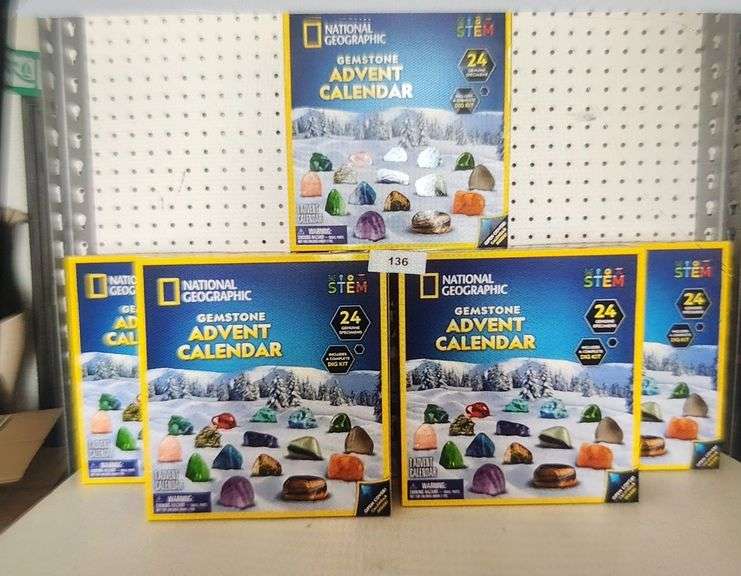 NATIONAL GEOGRAPHIC GEMSTONE STEM ADVENT CALENDER INCLUDES A COMPLETE DIG SET AND 24 GENUINE SPECIMENS