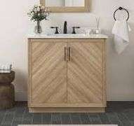 Glacier Bay Huckleberry weathered tan 30in Vanity model 1009338737 retail $399.00