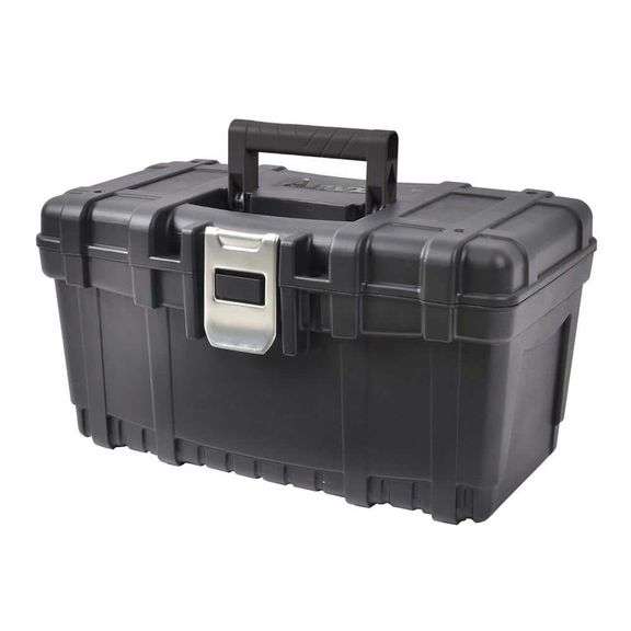 [✓] [MSRP: $9.98]  Anvil 16 in. Black Plastic Hand Tool Box
