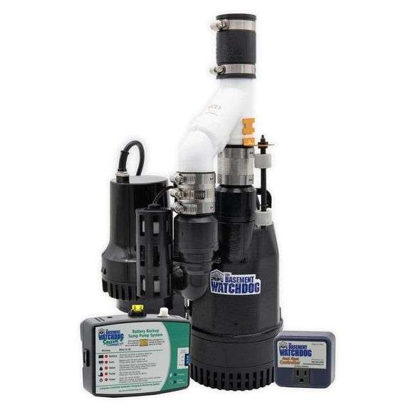 [✓] [MSRP: $425.33] Big Combo Connect 1/2 HP Primary and Battery Backup Sump Pump System with Smart Wi-Fi Capable Monitoring Controller