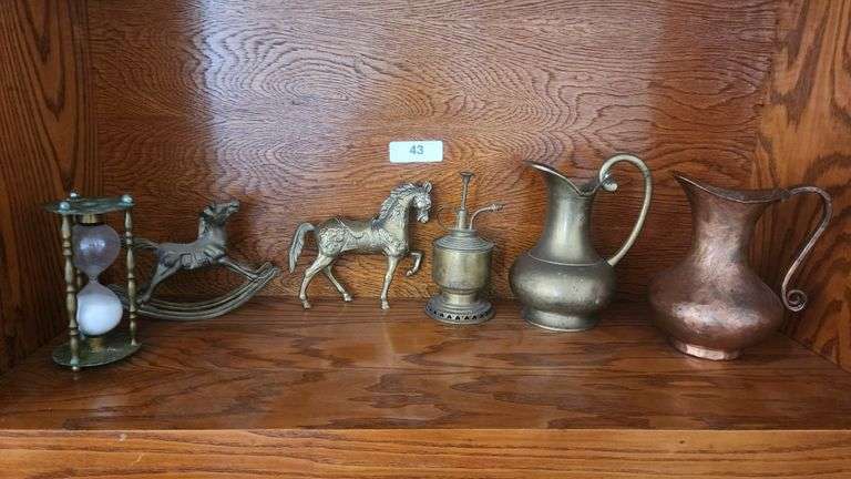 BRASS AND COPPER FIGURINES, HOME DÉCOR, SOLD BY PIECE