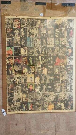 ELVIS MEMORABILIA UNCUT CARD SHEET