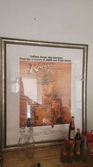 INDIANA JONES RAIDERS OF THE LOST ARK MOVIE POSTER, FRAMED