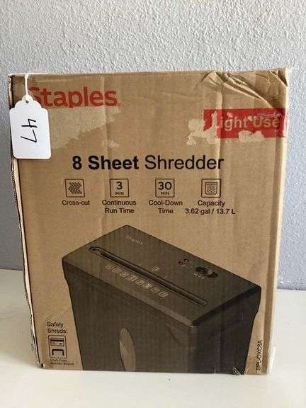 Staples 8 Sheet Shredder