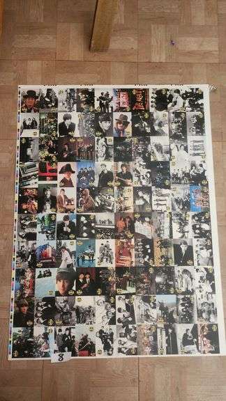 BEETLES MEMORABILIA UNCUT CARD SHEET