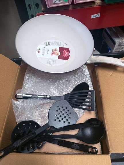 BALLARINI COOKING PAN AND UTENSILS
