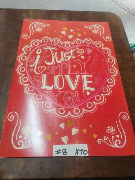 Red 'I Just Simply Love You' Valentine's Day Greeting Card. This greeting card features a loving message and heart-themed design for expressing affection on special occasions. - $4.50