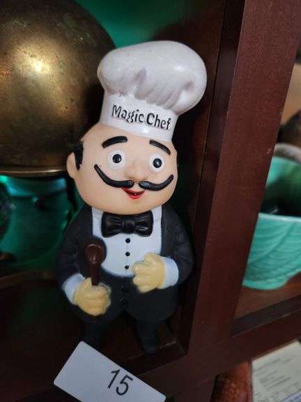 VINTAGE MAGIC CHEF ADVERTISING COIN BANK