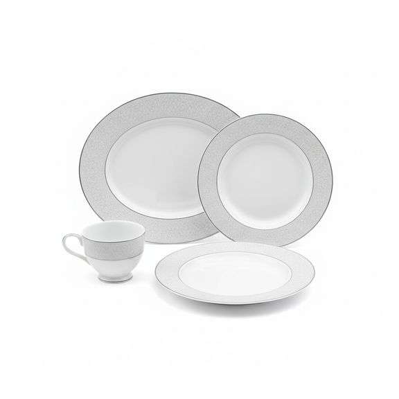 Setthis 37-Piece Fine China Dinnerware SetThis elegant thirty seven-piece fine ...