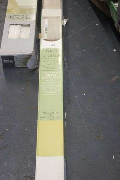 DESIGN VIEW MOSAIC 3-1/2" VERTICAL BLINDS, 78" X 84", TAN