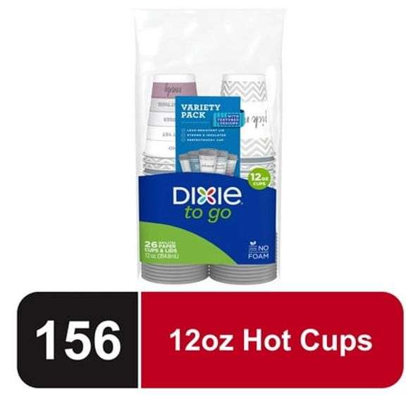 [MSRP: $34.99] Dixie To Go Disposable Paper Cups  12 oz  156 count