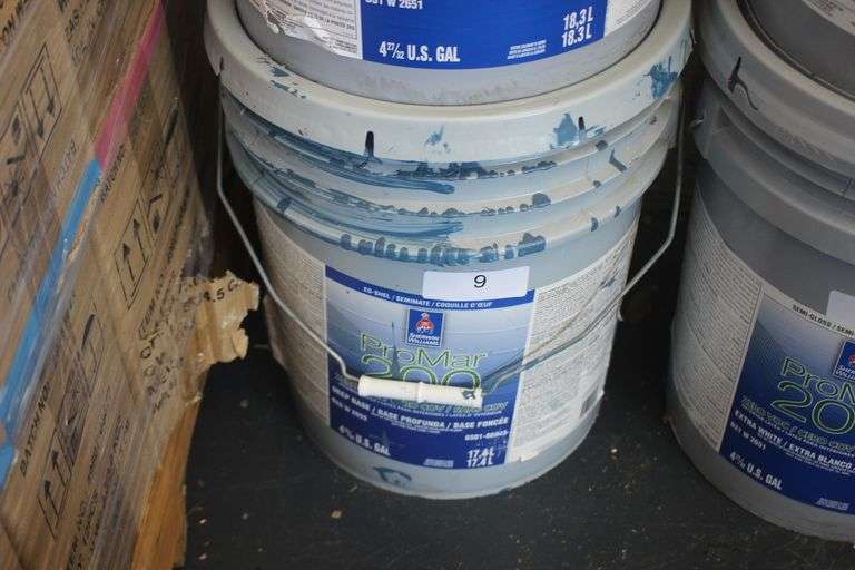 SHERWIN-WILLIAMS PROMAR 200 INTERIOR LATEX PAINT - EXTRA WHITE 5 GAL $189.00