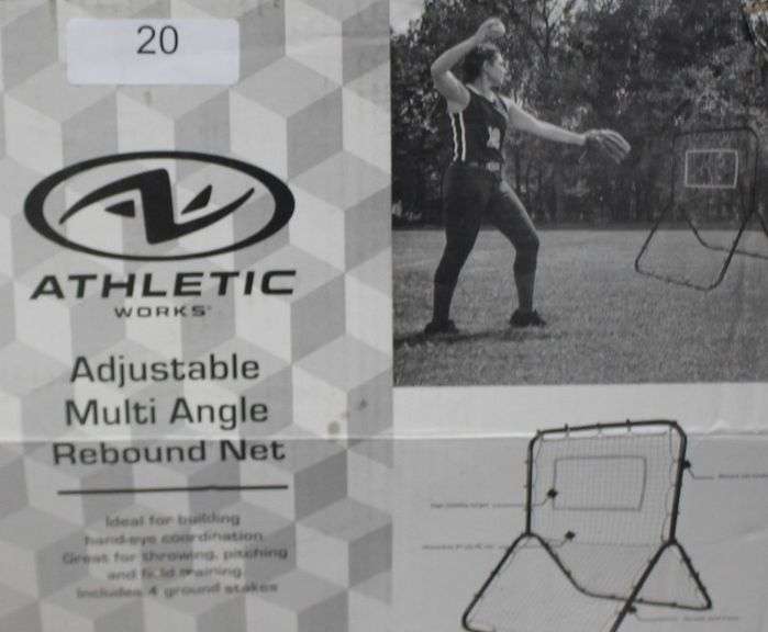 ATHLETIC WORKS ADJUSTABLE MULTI-ANGLE REBOUND NET – 3.5' x 3.5'