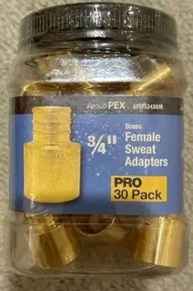APOLLO PEX 3/4" BRASS FEMALE SWEAT ADAPTERS $32.00
