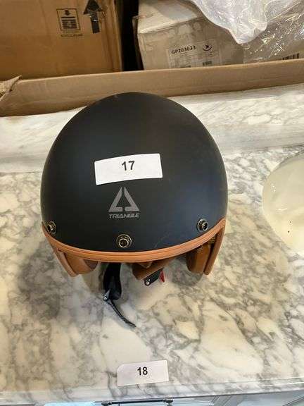 [MSRP: $64.99] TRIANGLE 3/4 Motorcycle Helmet,Retro Open Face Adults Helmets Half Face Moped Helmet for Men & Women,DOT Approved Helmets for Cruiser Scooter(XXL) [Does Not Come With Visor ]