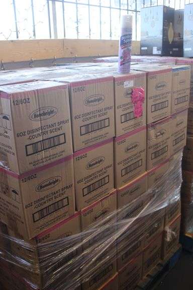 HOMEBRIGHT DISINFECTANT SPRAY 6 OZ $5.99 each (selling by the bottle. this is a pallet)