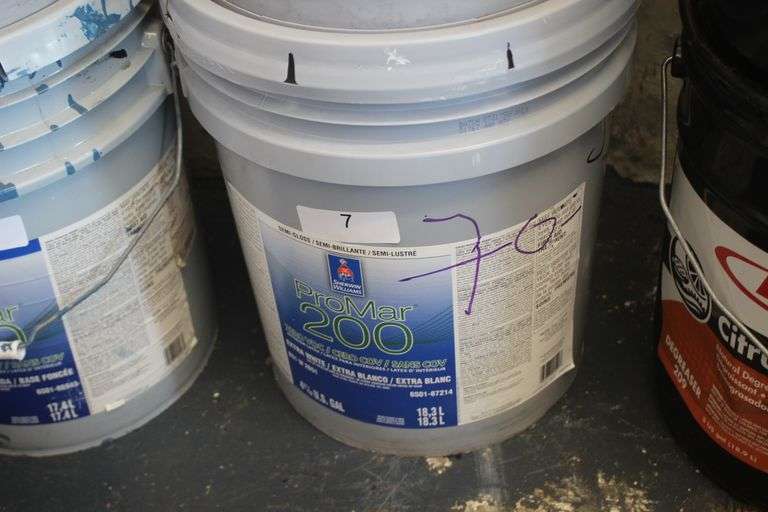 SHERWIN-WILLIAMS PROMAR 200 INTERIOR LATEX PAINT - EXTRA WHITE 5 GAL $189.00