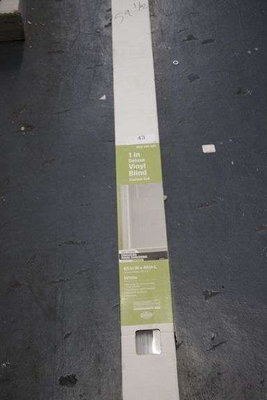 65" x 48" DELUXE VINYL MINI BLINDS – WHITE ROOM DARKENING (CORDLESS)