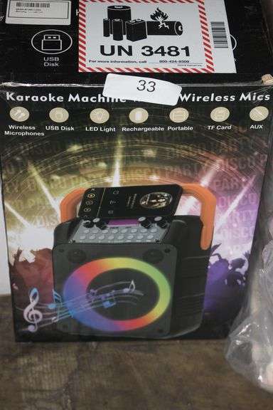 KARAOKE MACHINE WITH WIRELESS MICS