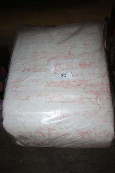 WHITE & PEACH LARGE AREA RUG