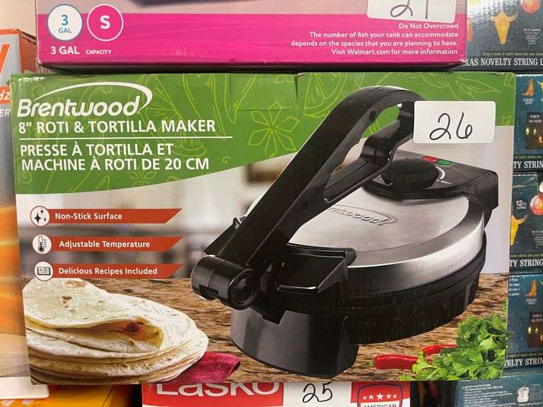BRENTWOOD 8" ROTI & TORTILLA MAKER