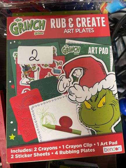 THE GRINCH RUB & CREATE ART PLATES