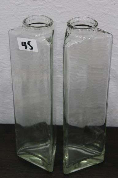15 X 7 X 4 CLEAR GLASS BOTTLES