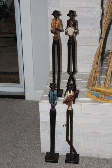 24" TALL LETTER LANE BROWN FIGURINES SET OF FOUR EST. 154.00