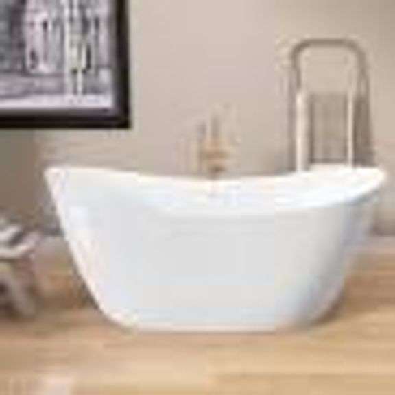 DELUXE FREESTANDING BATHTUB MODEL GS319R-55W $701.00 reserve $200.00
