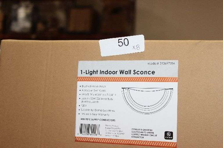 INDOOR WALL SCONCE WITH ALABASTER SWIRL GLASS