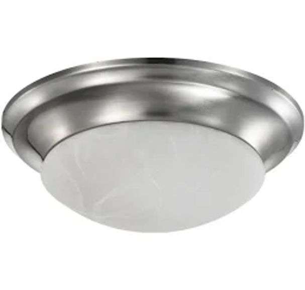 FLUSH MOUNT CEILING FIXTURE 11-5/8", BRUSHED NICKEL.   $63.00 each