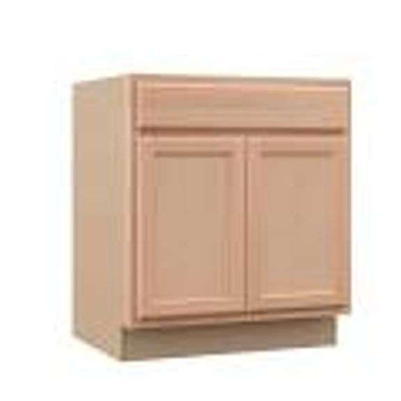 Hampton Bay 36-inch unfinished sink base kitchen cabinet with a recessed panel.  $169.00