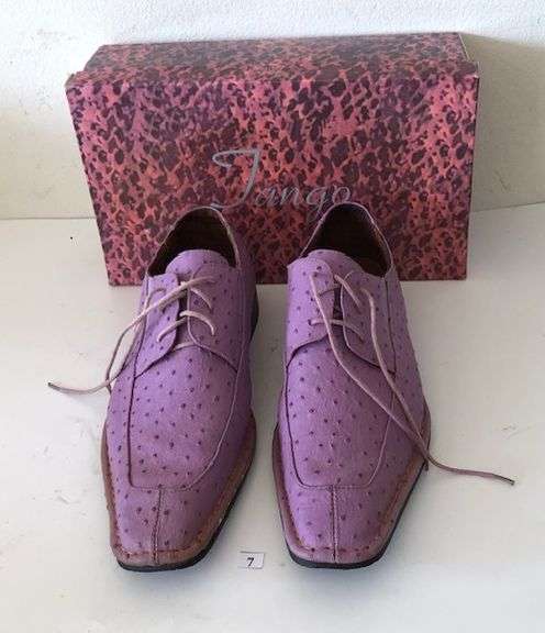 Tango Ostrich Skin Men Shoes Size 12
