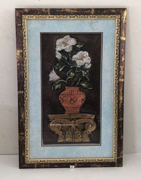 Shadow Box Floral Picture