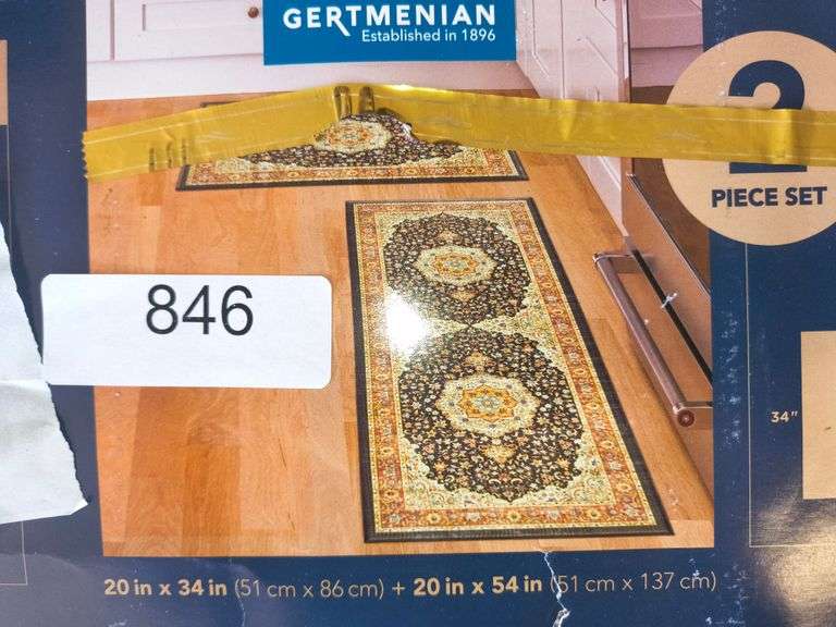 THOMASVILLE RUNNER AND DOOR MATT SET 20X34 AND 20X54