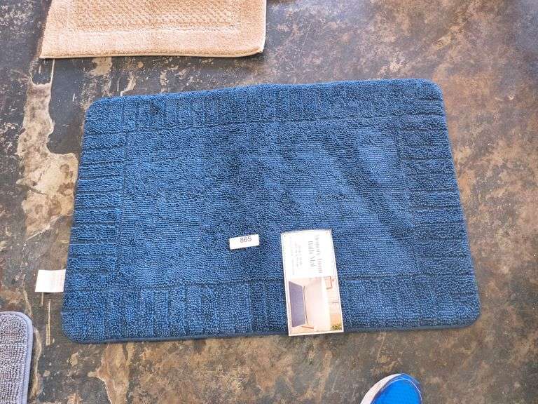 2X3 MEMORY FOAM BATH MATT BLUE