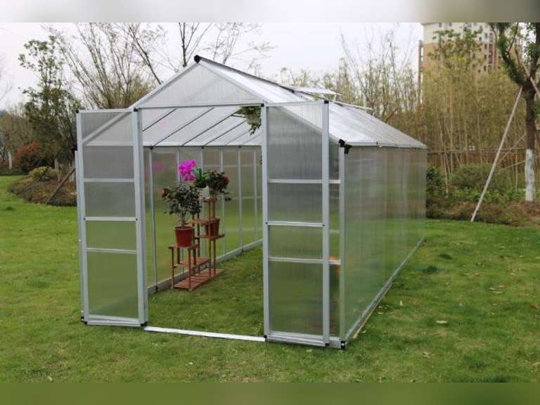 8'x20' Twin Wall Aluminum Frame Greenhouse