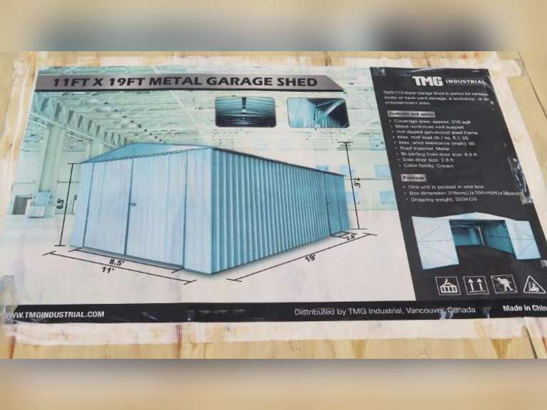 11'x19' Metal Garage Shed