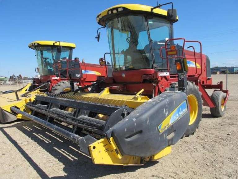 2012 New Holland H8040 Self Propelled Windrower With 14' HS Series Header