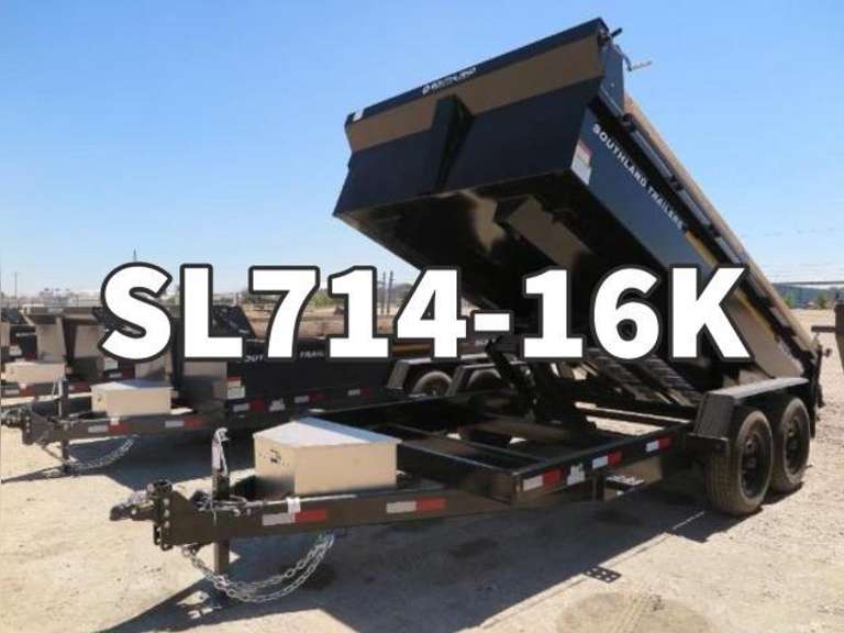 Southland Trailers SL714-16K • 7’W x14’L Tandem Axle 8K Dump Trailer