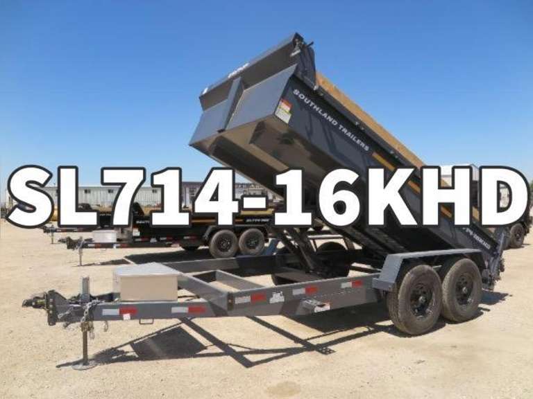 Southland Trailers SL714-16KHD • 7’W x 14’L Tandem Axle 8K HD Dump Trailer