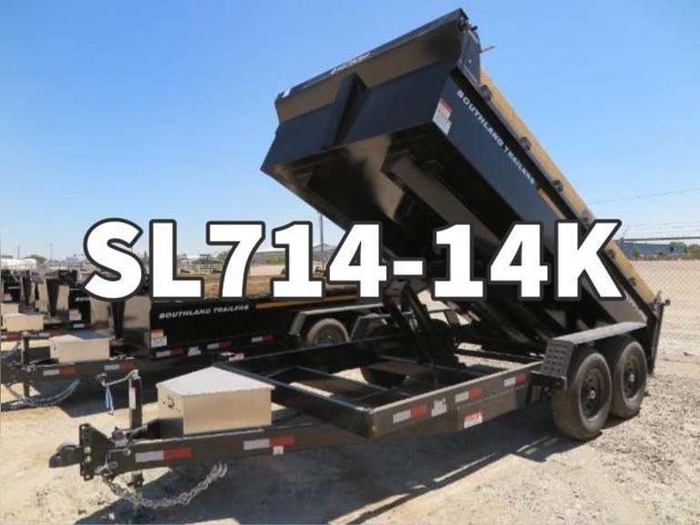 Southland Trailers SL714-14K • 7’Wx14’L Tandem Axle 7K Dump Trailer