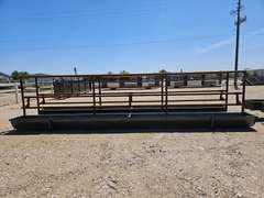 (1) 24’ Heavy Duty Livestock Panel with Feed Trough and Adjustable Headrail